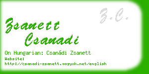 zsanett csanadi business card