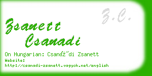 zsanett csanadi business card